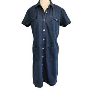 Talbots Button Front Denim Dress - Sz M/L